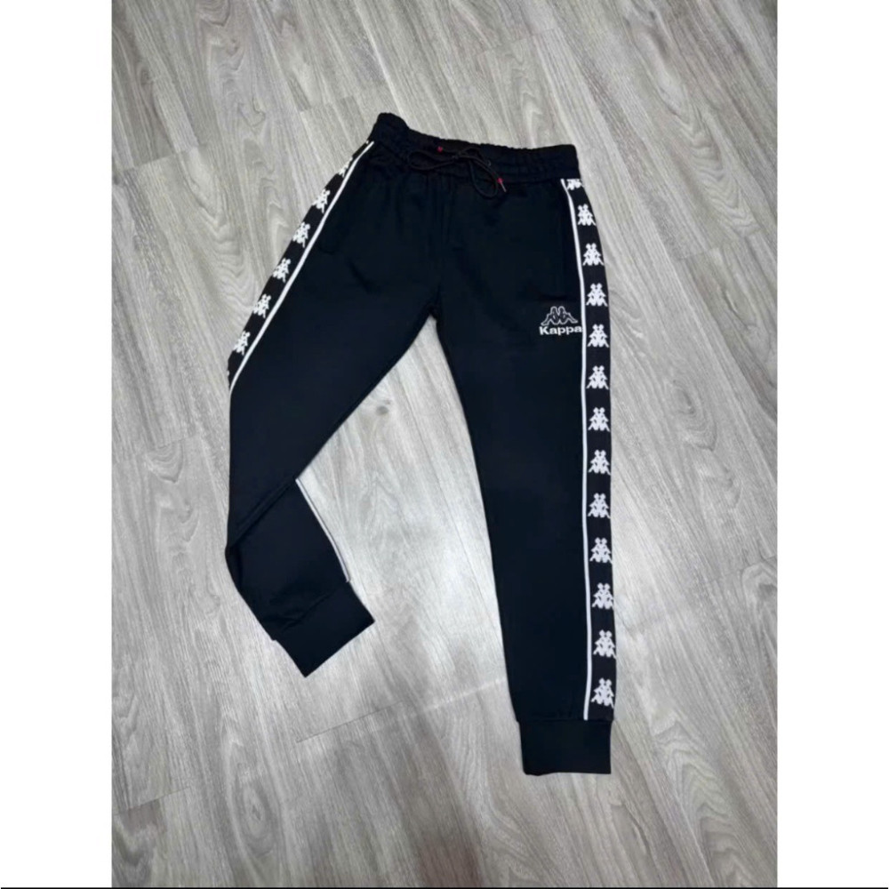 Quần Thun Jogger KAPPPA Họa Tiết Logo Thêu Phối 2 Viền Dọc Quần Ống Côn Dày Dặn Dành Cho Nam Nữ  hot trend