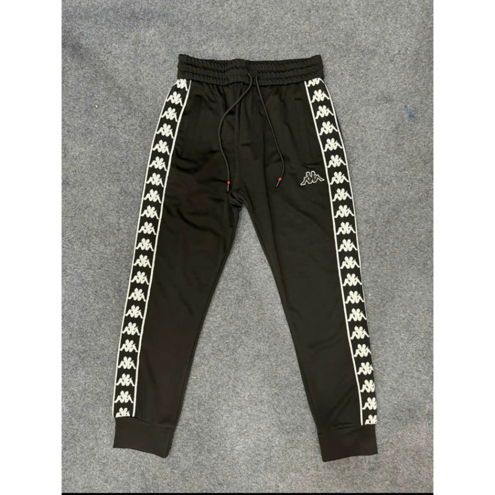 Quần Thun Jogger KAPPPA Họa Tiết Logo Thêu Phối 2 Viền Dọc Quần Ống Côn Dày Dặn Dành Cho Nam Nữ  hot trend