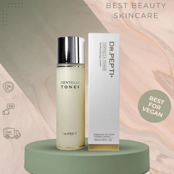 Toner Dr.Pepti Centella 180ml Nước Hoa Hồng Dưỡng Da Cấp Ẩm Căng Bóng cho da khô, da nhạy cảm