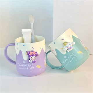 Cốc Súc Miệng Đánh Răng Cho Trẻ, Hình Ảnh Hoạt Hình Sanrio Kuromi, Melody, Chất Liệu Nhựa PP An Toàn (sẵn) 🌸🌸🌸