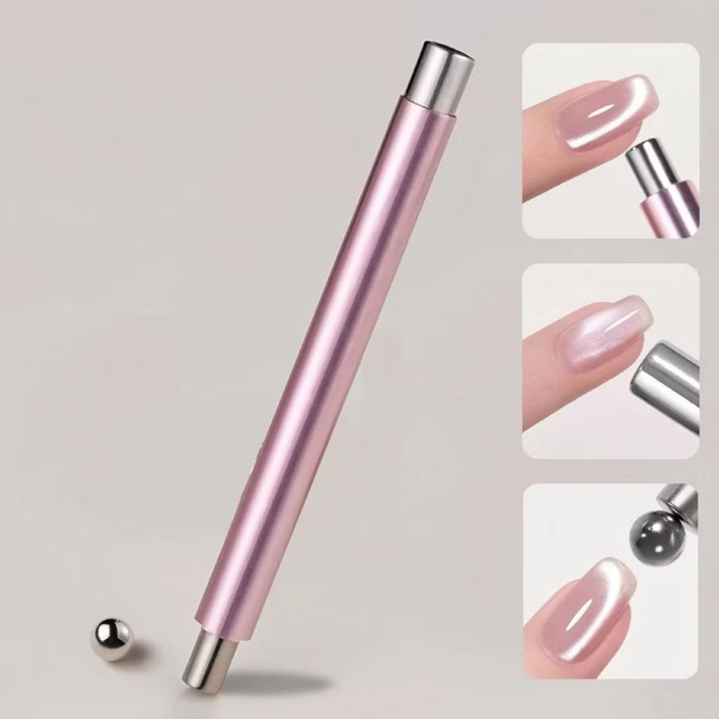 Nam châm 2 đầu mix bi tròn, tạo nam châm mắt mèo nghệ thuật làm nail