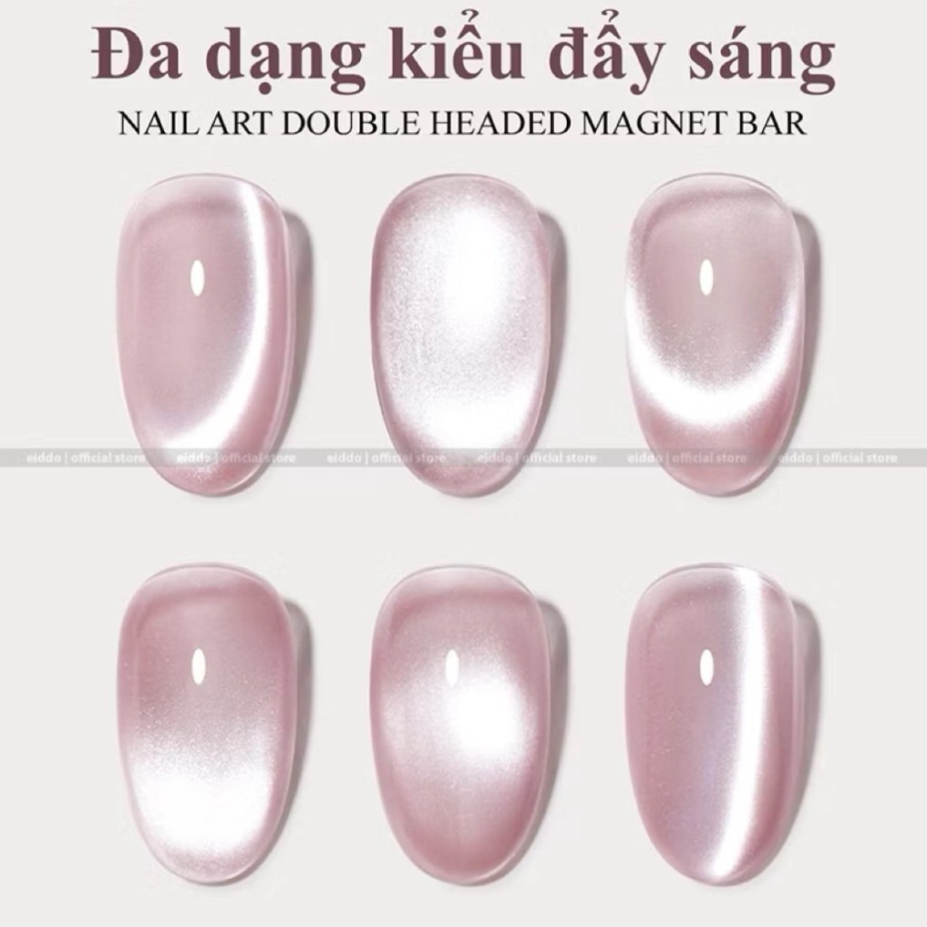Nam châm 2 đầu mix bi tròn, tạo nam châm mắt mèo nghệ thuật làm nail