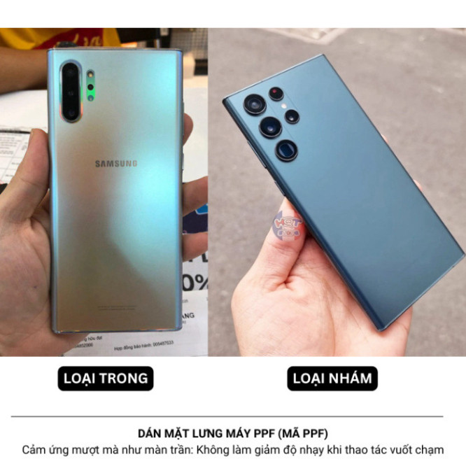 Dán mặt lưng Skin PPF cho Samsung S21+ S22 S22+ S23 S23+ S24 S24+ S22Plus S23Plus S24ultra S25ultra S22ultra S23ultra