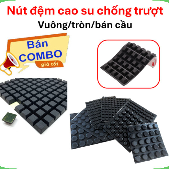 [Giá bán sỉ] (50 cái) Nút đệm chống rung trượt, đế dán silicon tròn chống trượt