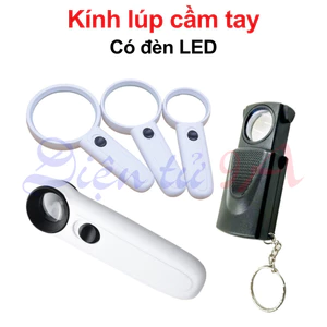 Kính lúp cầm tay có đèn LED, kính zoom đọc sách…