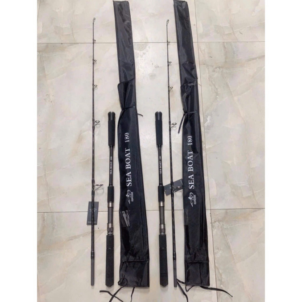 Cần câu cắm gốc Sea Boat siêu bạo lực cần dài 1m8 - hàng loại 1 Phôi cacbon xoắn X .Pát máy fuji kaggzz