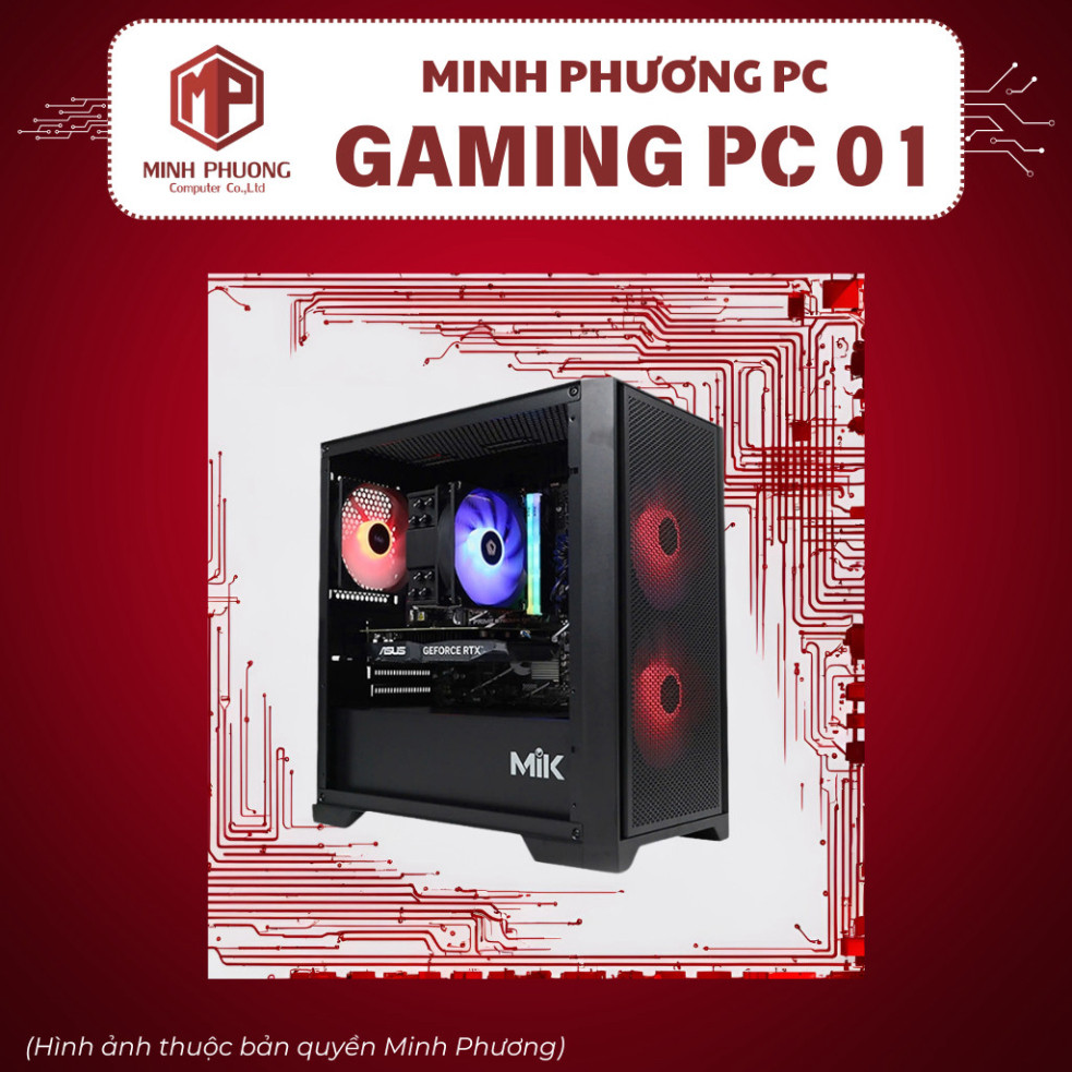 Bộ máy tính bàn - linh kiện PC Gaming 01A (i5 12400f/ 16GB/ H610M/ SSD ...
