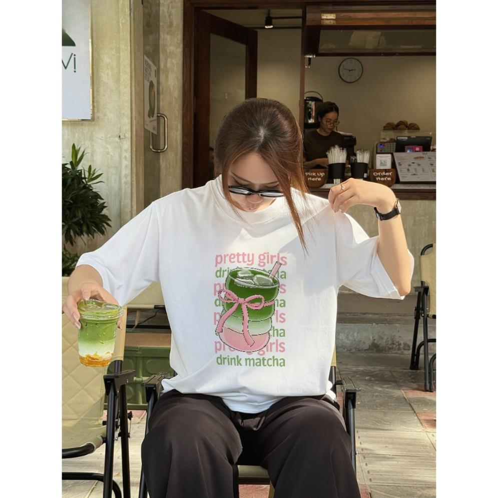 Áo Thun Unisex Form Rộng Tay Lỡ Cho Fan Matcha, Áo Phông Oversize Nam Nữ Cotton Đi Học Đi Chơi ut | BigBuy360 - bigbuy360.vn
