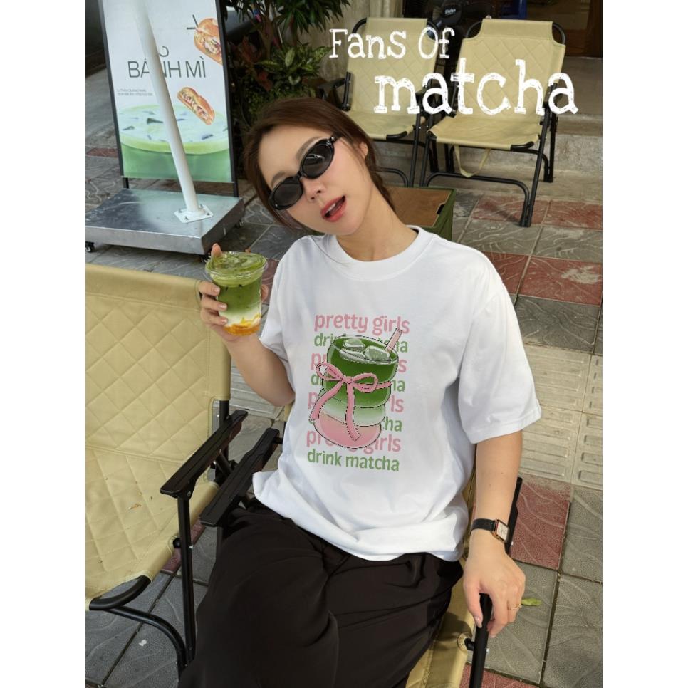 Áo Thun Unisex Form Rộng Tay Lỡ Cho Fan Matcha, Áo Phông Oversize Nam Nữ Cotton Đi Học Đi Chơi ut | BigBuy360 - bigbuy360.vn