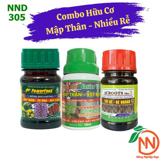 Combo Hữu Cơ Mập Thân, Nhiều Rễ - Powerfeed - Master Vip - Acroots | Phân Bón hữu Cơ