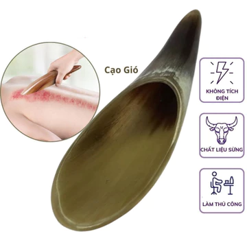 Ống Gió Sừng Cạo Gió 14 cm - 16 cm, Mát Xa Dụng Cụ Spa Bằng Trâu Tự Nhiên PVN6178