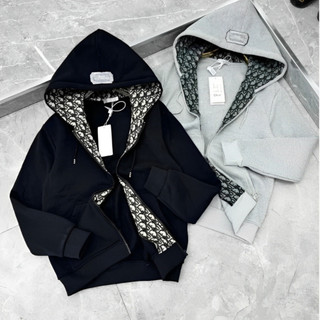 Áo Khoác Hoodie Nam Đì O Thêu Logo Vuông Trên Mũ Siêu Chất - Áo Khoác Hoodie Nam Nữ Dệt Logo Siêu Đẹp Hot Trend