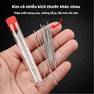 Bộ Kim Chỉ 34 Món Thép Không Gỉ, Kim Khâu Kèm Dụng Cụ Xỏ Kim Nhanh Chóng Nhiều Kích Thước Life Plus - HDKC02