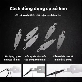Bộ Kim Chỉ 34 Món Thép Không Gỉ, Kim Khâu Kèm Dụng Cụ Xỏ Kim Nhanh Chóng Nhiều Kích Thước Life Plus - HDKC02