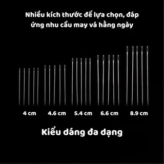 Bộ Kim Chỉ 34 Món Thép Không Gỉ, Kim Khâu Kèm Dụng Cụ Xỏ Kim Nhanh Chóng Nhiều Kích Thước Life Plus - HDKC02