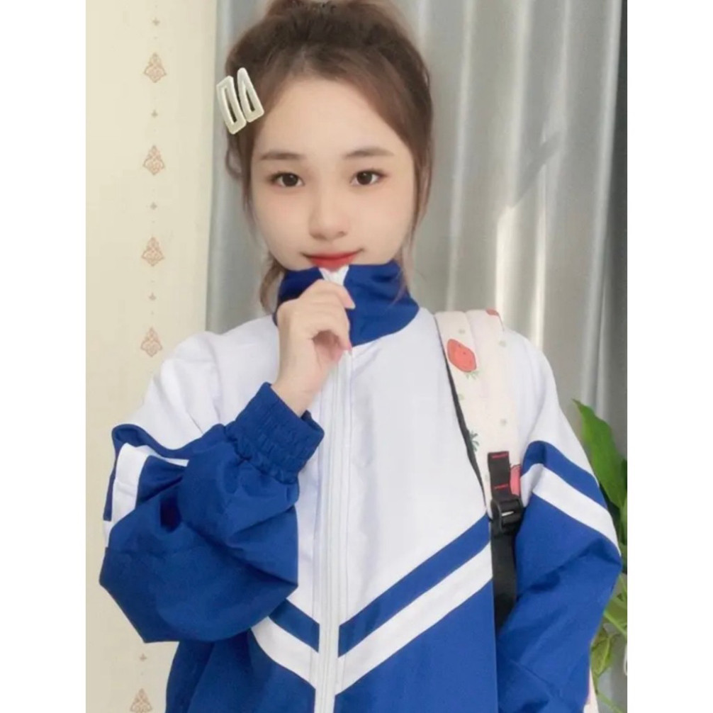 Áo Khoác Gió 3 Lớp và 2 lớp Bông Đồng Phục Học Sinh Mùa Đông Pha Chéo Cánh Dơi 5 Màu Đẹp Chuẩn Trường Học
