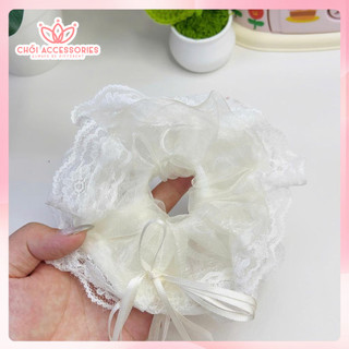 Scrunchies voan, ren nơ nhiều lớp mềm mại, sang chảnh cho bạn gái K051