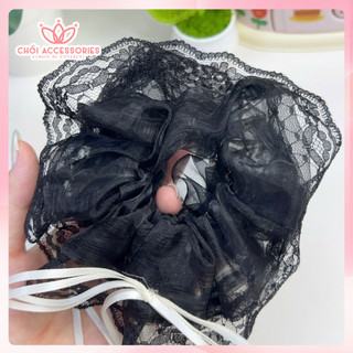 Scrunchies voan, ren nơ nhiều lớp mềm mại, sang chảnh cho bạn gái K051