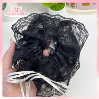 Scrunchies voan, ren nơ nhiều lớp mềm mại, sang chảnh cho bạn gái K051