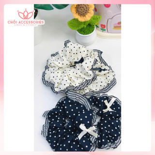 Scrunchies voan, ren nơ nhiều lớp mềm mại, sang chảnh cho bạn gái K051