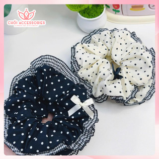 Scrunchies voan, ren nơ nhiều lớp mềm mại, sang chảnh cho bạn gái K051