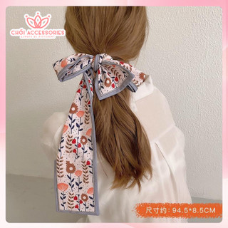 Tổng hợp Khăn lụa hoa thắt nơ, khăn tubarn buộc túi buộc tóc nhiều mẫu Chồi accessories Z26