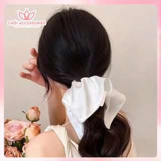 Buộc tóc, scrunchies vuông kiểu mới trend bản to 25cm Chồi accessories Y337