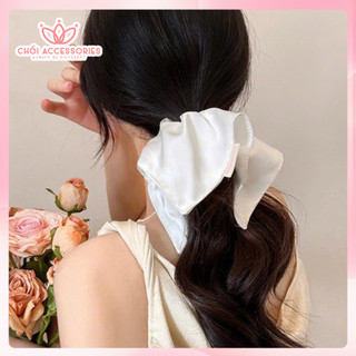 Buộc tóc, scrunchies vuông kiểu mới trend bản to 25cm Chồi accessories Y337