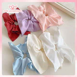 Buộc tóc, scrunchies vuông kiểu mới trend bản to 25cm Chồi accessories Y337