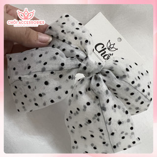 Cặp tóc nơ vải chấm bi, kẹp tóc nơ nhiều màu dễ thương Chồi accessories phong cách thời trang - Y213