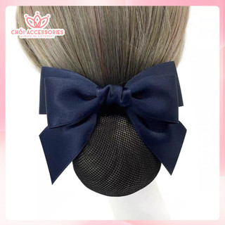 Cặp tóc tiếp viên ,nơ cài tóc có kèm chụp lưới mỏng búi tóc công sở Chồi accessories - Y094
