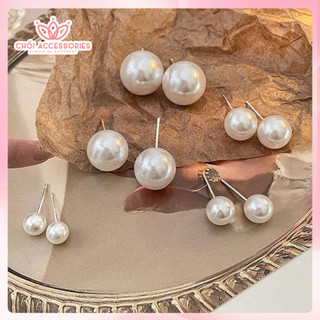Khuyên tai nụ hạt trai nhân tạo nữ tính nhiều size lựa chọn Chồi accessories - M04