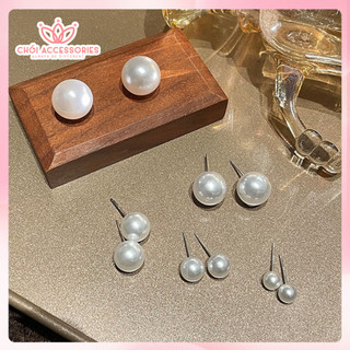 Khuyên tai nụ hạt trai nhân tạo nữ tính nhiều size lựa chọn Chồi accessories - M04