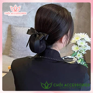 Cặp Tóc Công Sở Màu Đen Kèm Lưới, Kẹp Tóc Có Chụp Búi Tóc Công Sở Chồi accessories