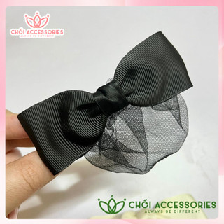 Cặp Tóc Công Sở Màu Đen Kèm Lưới, Kẹp Tóc Có Chụp Búi Tóc Công Sở Chồi accessories