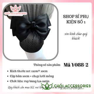 Cặp Tóc Công Sở Màu Đen Kèm Lưới, Kẹp Tóc Có Chụp Búi Tóc Công Sở Chồi accessories