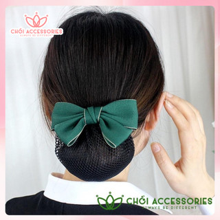 Cặp tóc công sở, tiếp viên hàng không có chụp lưới mỏng Chồi accessories gọn gàng nhẹ nhàng - Y096