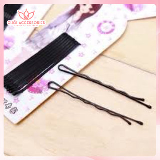 SET 50 ghim tăm màu đen - ghim tăm nhiều màu kẹp tóc tạo kiểu nhiều phong cách Chồi accessories - Y051