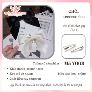 Cặp tóc, kẹp tóc nơ ruy băng thời trang Hàn Quốc Chồi accessories - Y008