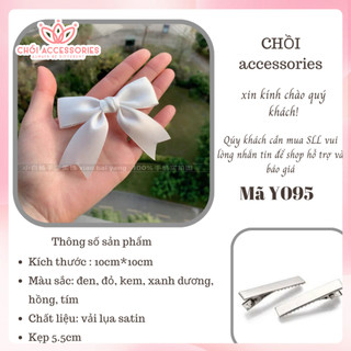 Set 2c Kẹp tóc nơ nhỏ kẹp tóc cho bé gái đáng yêu nhiều màu Chồi accessories - Y095
