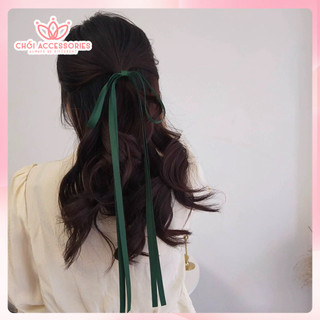 Buộc tóc nơ rủ dài, buộc tóc nơ nữ tính tiểu thư cho các nàng nhiều màu sắc Chồi accessories - Y265