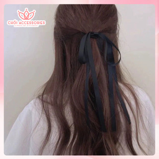 Buộc tóc nơ rủ dài, buộc tóc nơ nữ tính tiểu thư cho các nàng nhiều màu sắc Chồi accessories - Y265