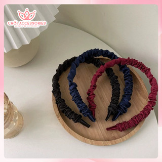 Bờm tóc vải, băng đô lụa satin nhún cho bé gái Chồi accessories phong cách Hàn Quốc - Y011