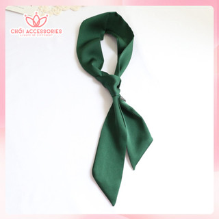 Khăn lụa satin trơn dáng dài 1m2 thắt nơ cổ áo, túi xách Chồi accessories phong cách thời trang - Y124