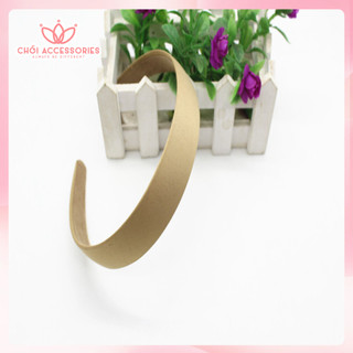 Bờm tóc vải, băng đô lụa satin bản to 2,8cm nữ tính Chồi accessories phong cách Hàn Quốc - K357