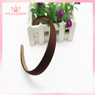 Bờm tóc vải, băng đô lụa satin bản to 2,8cm nữ tính Chồi accessories phong cách Hàn Quốc - K357