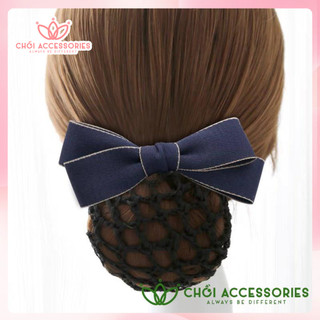 Cặp tóc nữ bản lớn có chụp lưới dày búi tóc cho văn phòng Chồi accessories, tiếp viên công sở Y092