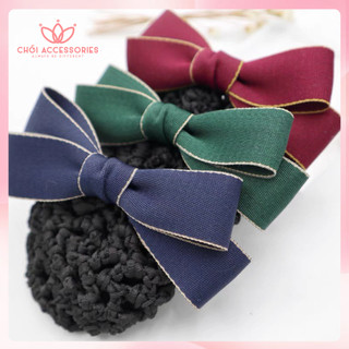 Cặp tóc nữ bản lớn có chụp lưới dày búi tóc cho văn phòng Chồi accessories, tiếp viên công sở Y092