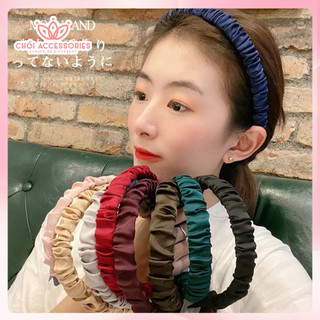 Bờm tóc lụa băng đô satin nhún 1,5 cm nhiều màu nữ tính Chồi accessories - Y052