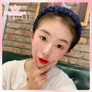 Bờm tóc lụa băng đô satin nhún 1,5 cm nhiều màu nữ tính Chồi accessories - Y052